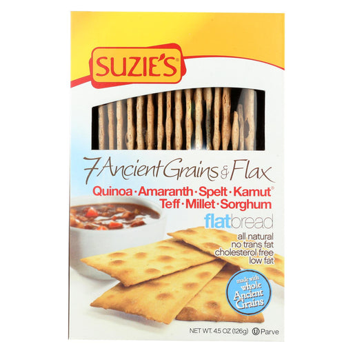 Suzie's Flat Bread - 7 Ancient Grains And Flax - Case Of 12 - 4.5 Oz.