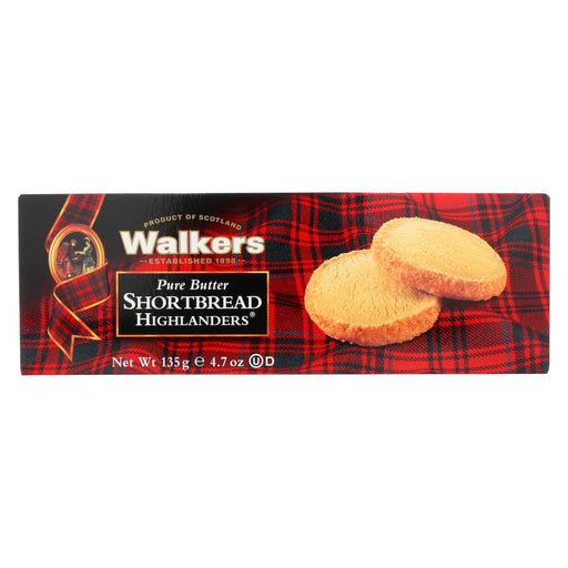 Walkers Shortbread - Pure Butter, Highlanders - Case Of 12 - 4.7 Oz.