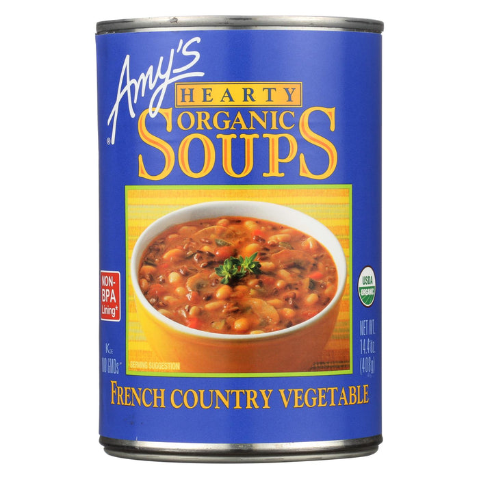 Amy's Organic Soup - Vegetarian Hearty French Country - Case Of 12 - 14.4 Oz