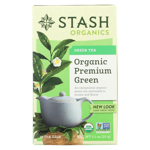 Stash Tea - Organic - Green - Premium - 18 Bags - Case Of 6