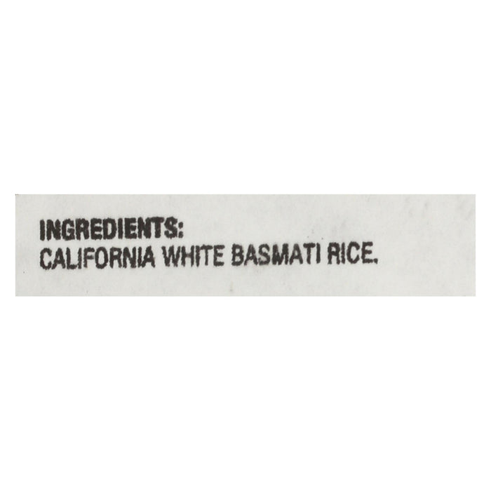 Lundberg Family Farms California White Basmati Rice - Case Of 25 - 1 Lb.