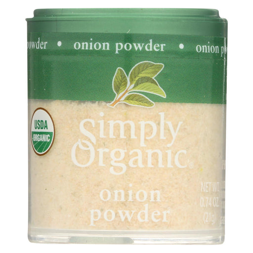 Simply Organic Onion - Organic - Powder - White - .74 Oz - Case Of 6