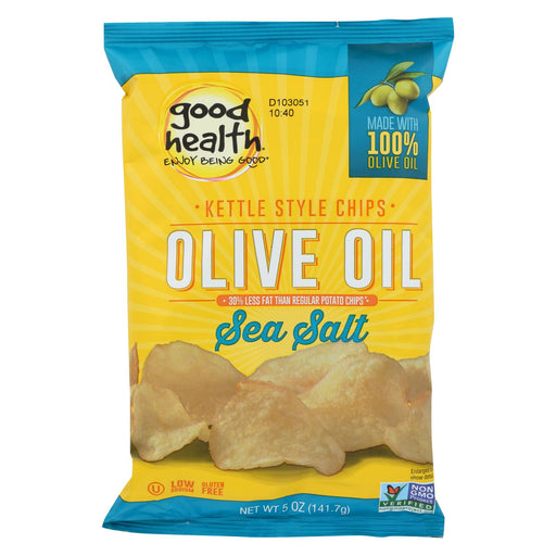 Good Health Kettle Chips - Sea Salt - Case Of 12 - 5 Oz.