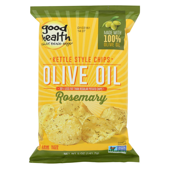 Good Health Kettle Chips - Olive Oil Rosemary - Case Of 12 - 5 Oz.