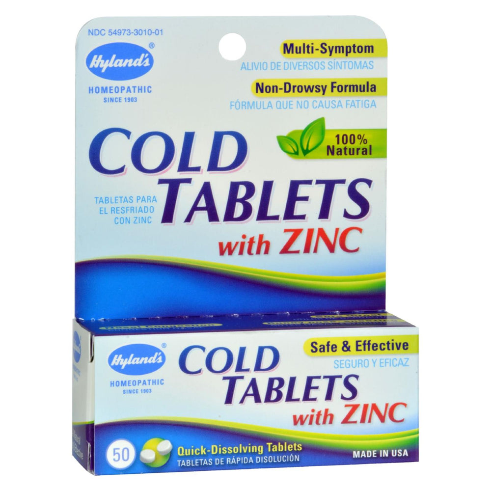 Hyland's Cold Tablets With Zinc - 50 Quick Disolving Tabl
