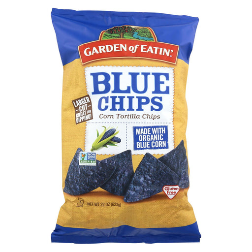 Garden Of Eatin' Tortilla Chips - Blue Corn - Case Of 10 - 22 Oz.
