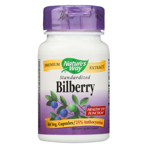 Nature's Way Bilberry Standardized - 60 Capsules