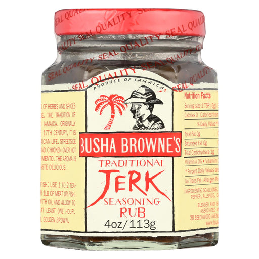 Busha Browne Jerk Seasoning -  Traditional - Case Of 12 - 4 Oz