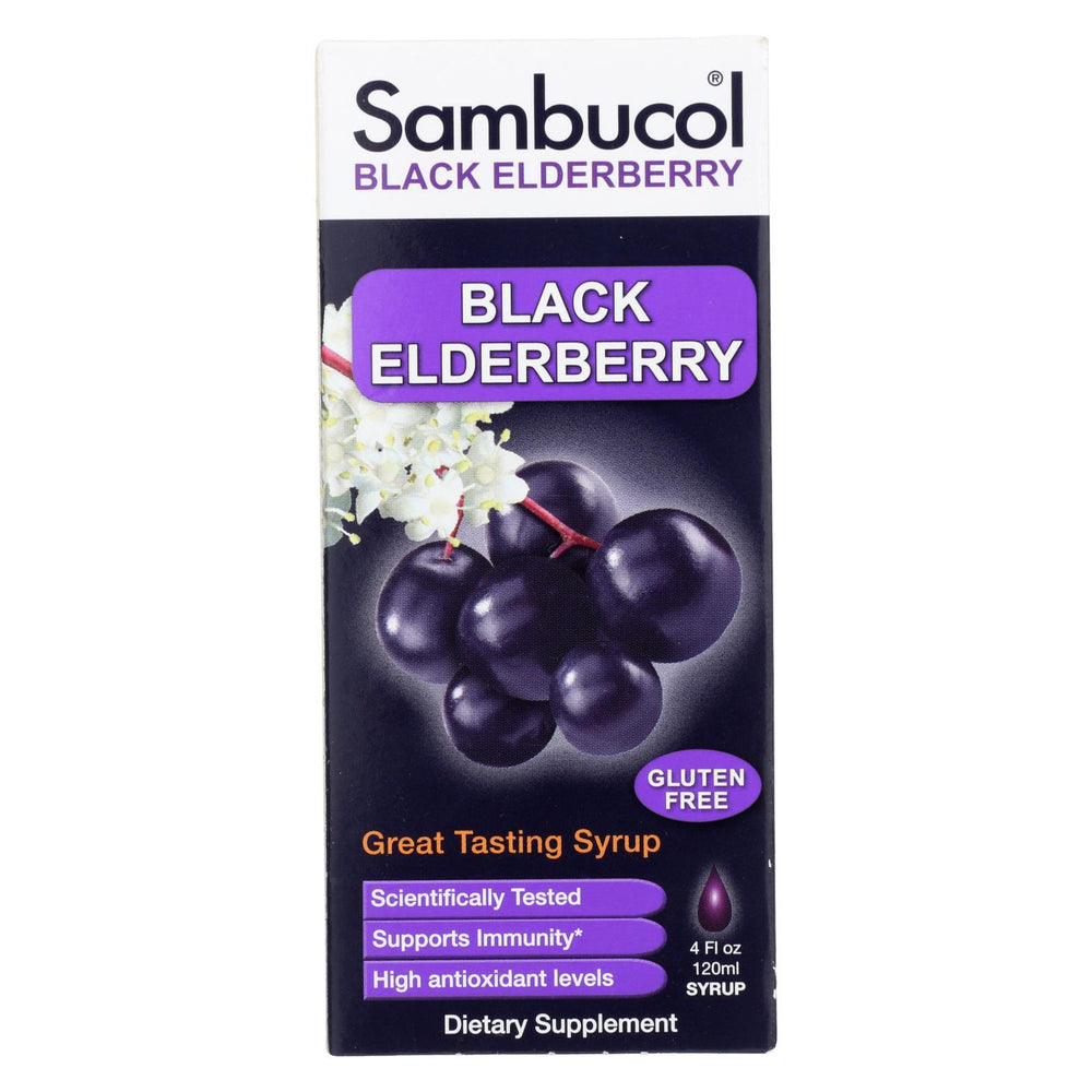 Sambucol Black Elderberry Syrup Cold And Flu Relief Original - 4 Fl Oz