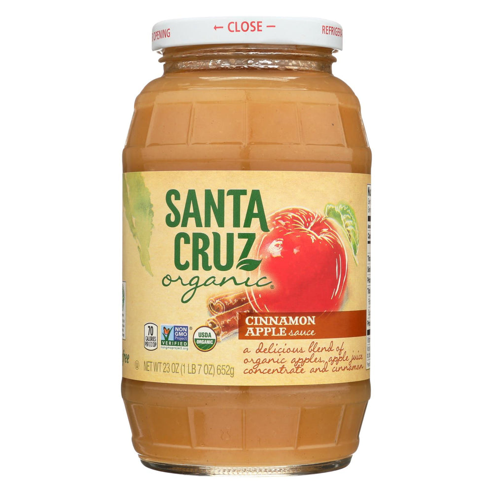 Santa Cruz Organic Apple Sauce - Cinnamon - Case Of 12 - 23 Oz.