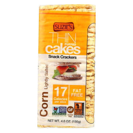 Suzie's Thin Cakes - Corn Lightly Salted - Case Of 12 - 4.6 Oz.