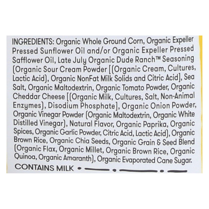 Late July Snacks Organic Multigrain Snack Chips - Dude Ranch - Case Of 12 - 5.5 Oz.