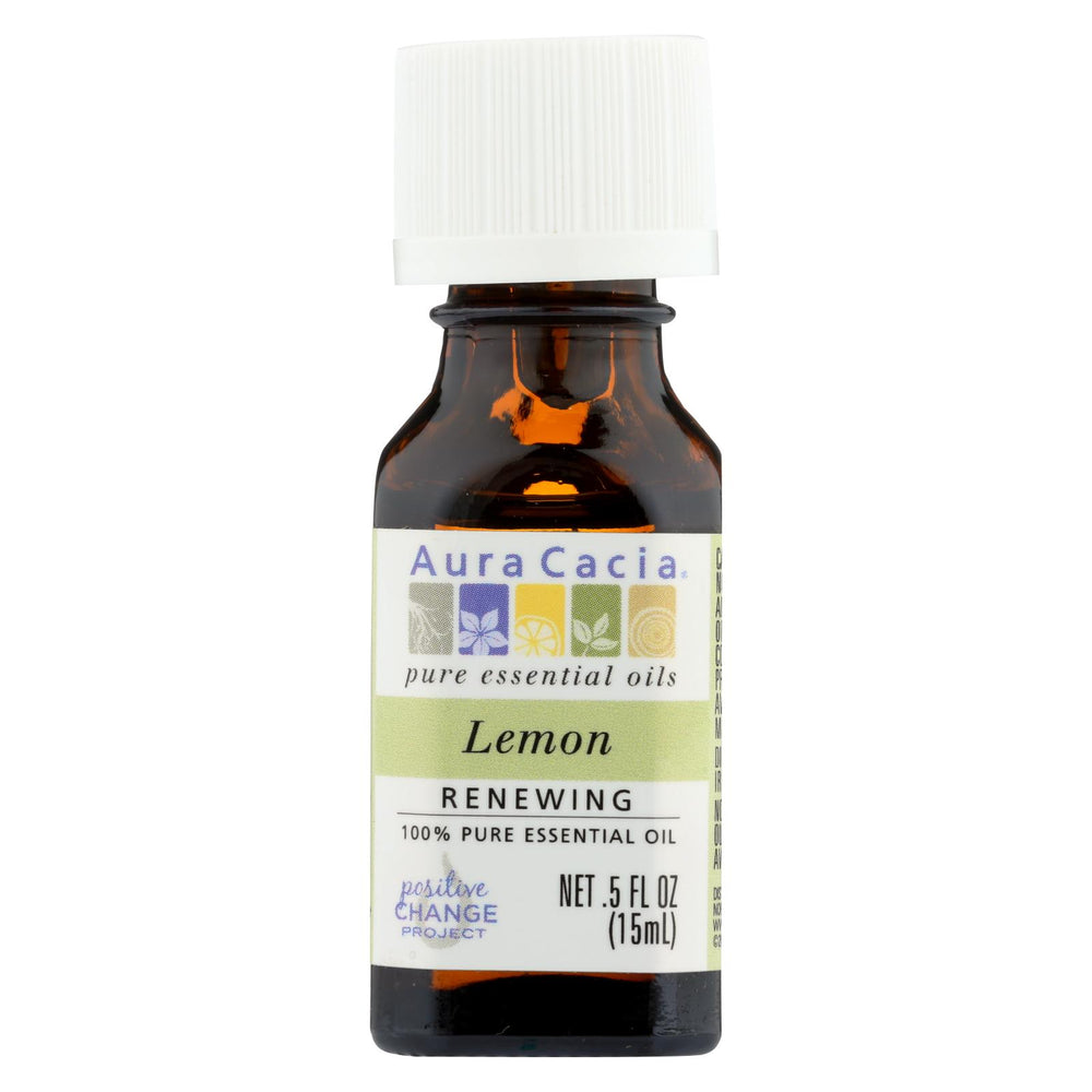 Aura Cacia Essential Oil - Lemon - 0.5 Fl Oz