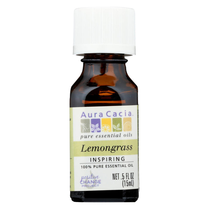 Aura Cacia Pure Essential Oil Lemongrass - 0.5 Fl Oz