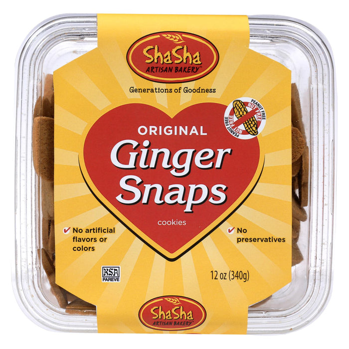 Shasha Bread Original Ginger Snap Cookies - Case Of 16 - 12 Oz