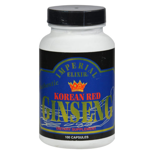 Imperial Elixir Korean Red Ginseng - 300 Mg Each - 100 Capsules