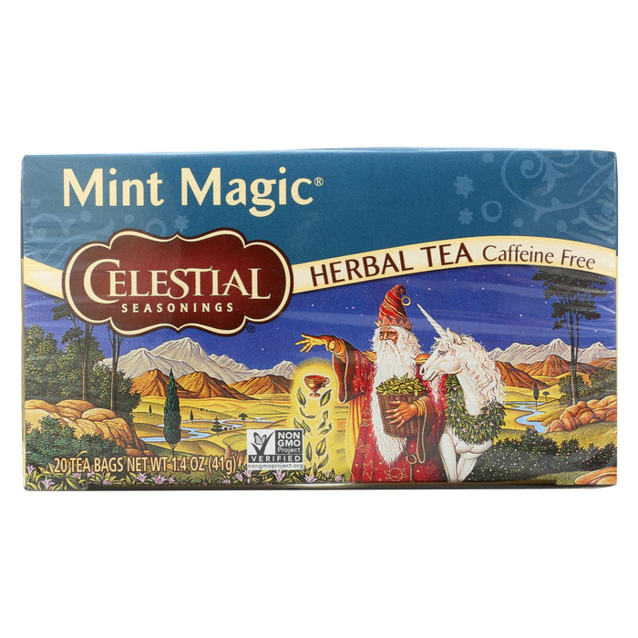 Celestial Seasonings Herbal Tea Caffeine Free Mint Magic - 20 Tea Bags - Case Of 6