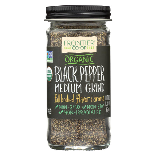 Frontier Herb Pepper - Organic - Black - Medium Grind - 1.80 Oz