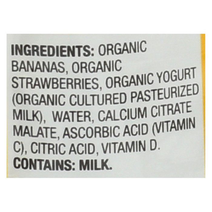 Earth's Best Organic Fruit Yogurt Smoothie - Strawberry Banana - Case Of 12 - 4.2 Oz.