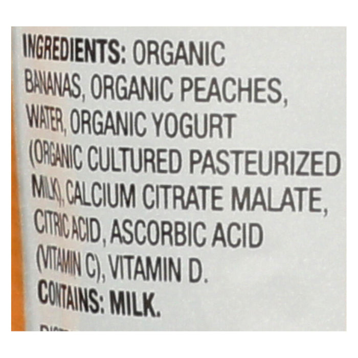 Earth's Best Organic Fruit Yogurt Smoothie - Peach Banana - Case Of 12 - 4.2 Oz.