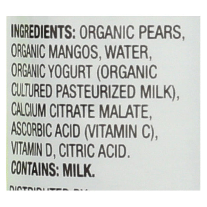 Earth's Best Organic Fruit Yogurt Smoothie - Pear Mango - Case Of 12 - 4.2 Oz.