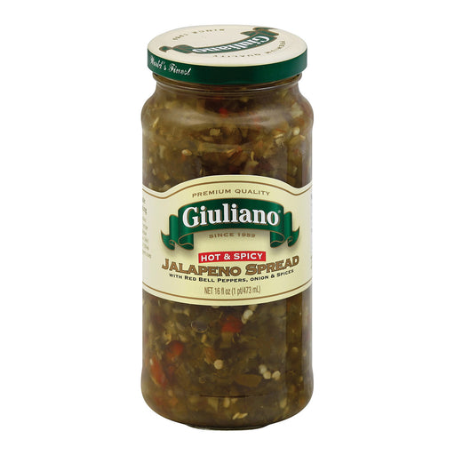 Giuliano's Jalapeno Spread - Pepper And Onion - Case Of 6 - 16 Oz.