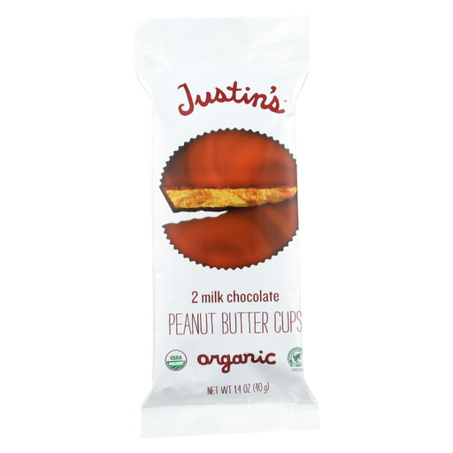 Justin's Nut Butter Organic Peanut Butter Cups - Milk Chocolate - Case Of 12 - 1.4 Oz.
