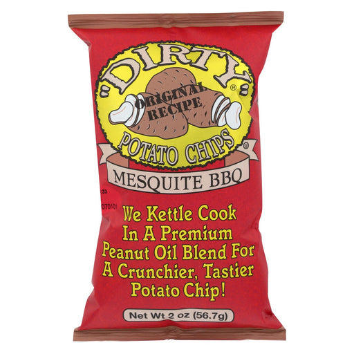 Dirty Chips Potato Chips - Mesquite Bbq - 2 Oz - Case Of 25