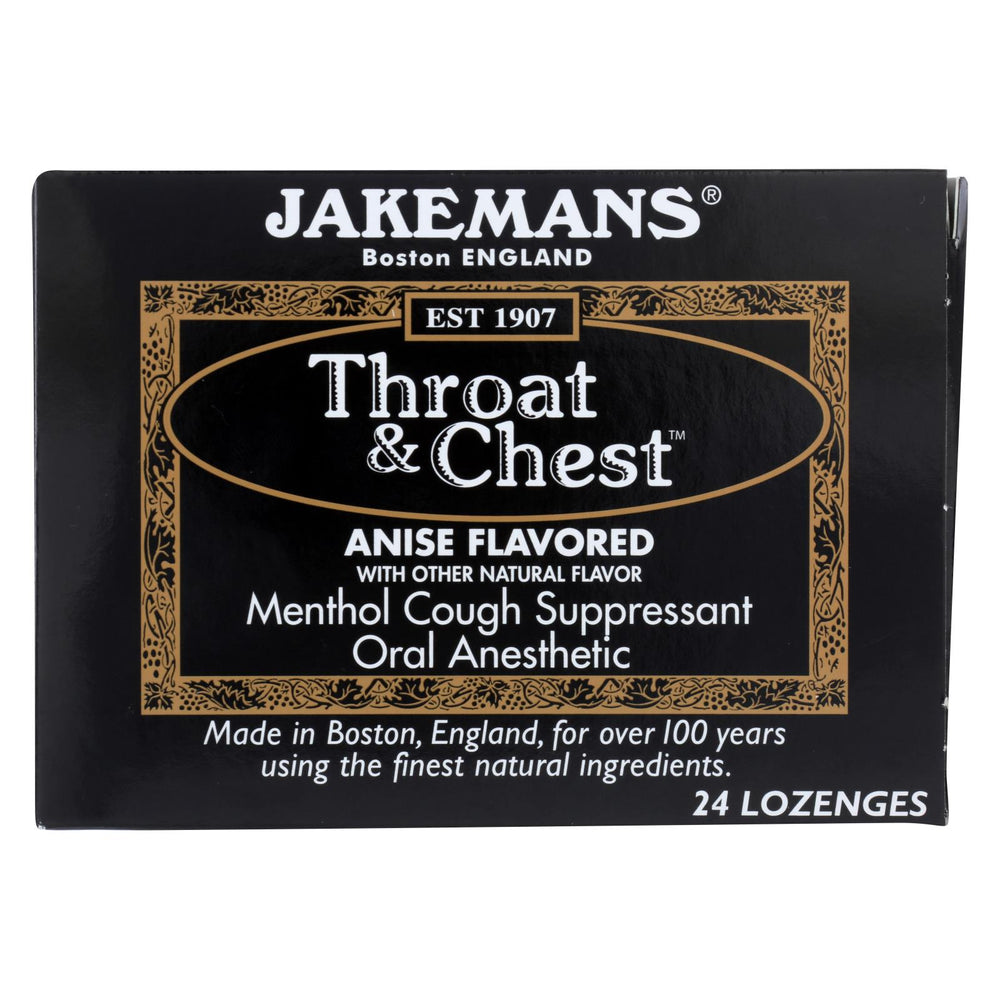 Jakemans Throat And Chest Lozenges - Anise - 24 Pack