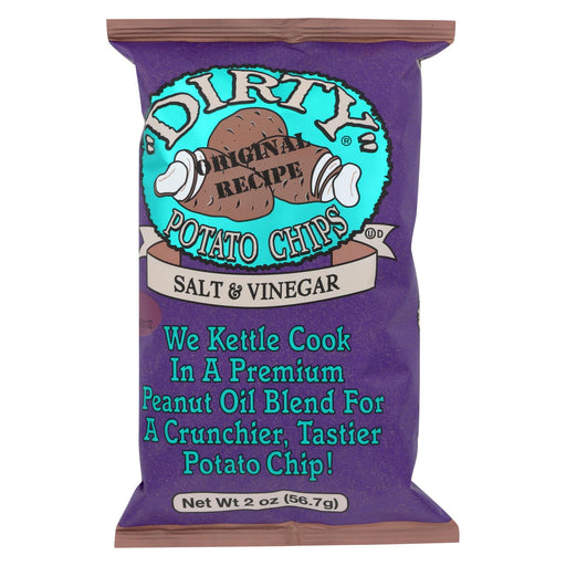 Dirty Chips Potato Chips - Salt And Vinegar - 2 Oz - Case Of 25