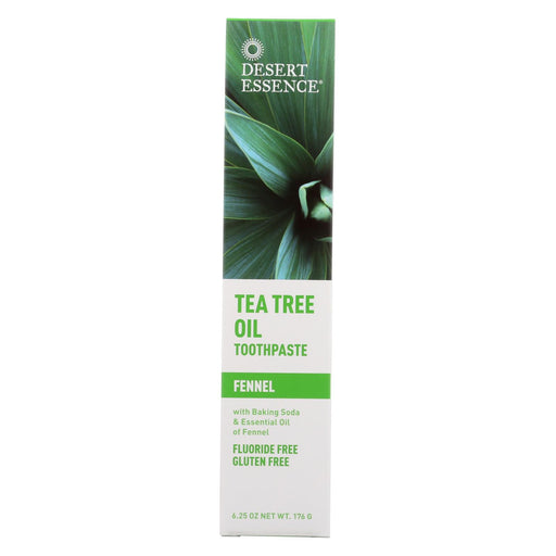 Desert Essence Natural Tea Tree Oil Toothpaste Fennel - 6.4 Oz