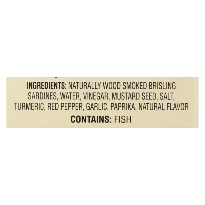 Crown Prince Brisling Sardines In Mustard - Case Of 12 - 3.75 Oz.