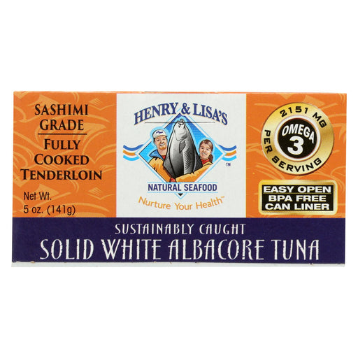 Henry And Lisa's Natural Seafood Solid White Albacore Tuna - Case Of 12 - 5 Oz.