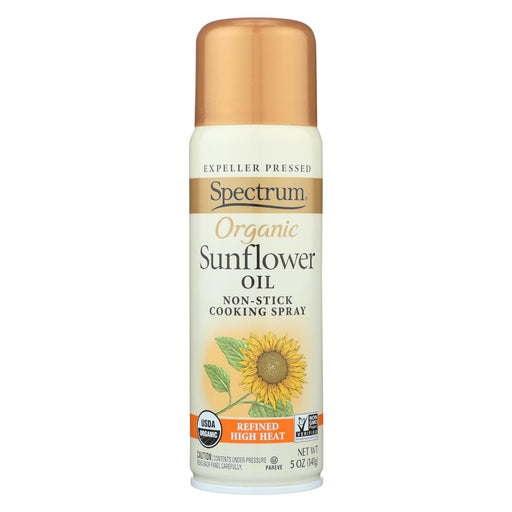 Spectrum Naturals Organic Sunflower Oil Spray - High Heat - Case Of 6 - 5 Oz