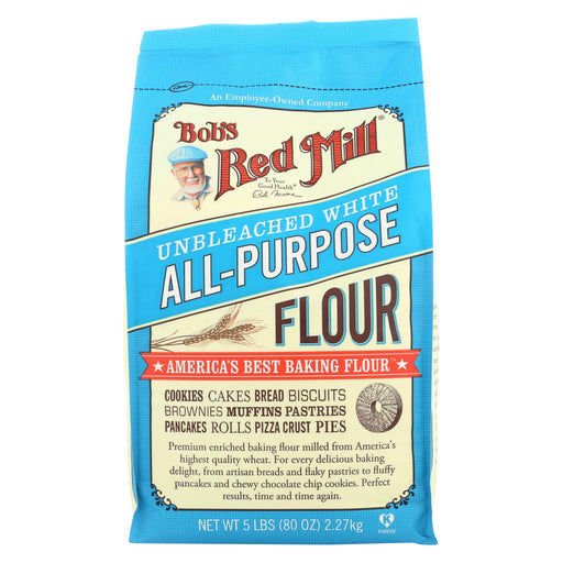 Bob's Red Mill Unbleached White All-purpose Baking Flour - 5 Lb - Case Of 4
