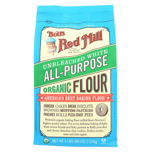 Bob's Red Mill Organic Unbleached White All-purpose Flour - 5 Lb - Case Of 4