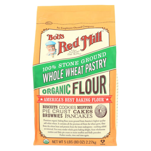 Bob's Red Mill Organic Whole Wheat Pastry Flour - 5 Lb - Case Of 4