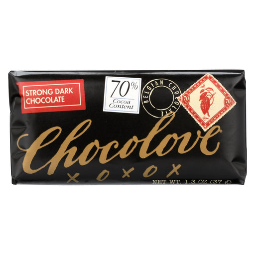 Chocolove Xoxox Premium Chocolate Bar - Dark Chocolate - Strong - Mini - 1.3 Oz Bars - Case Of 12