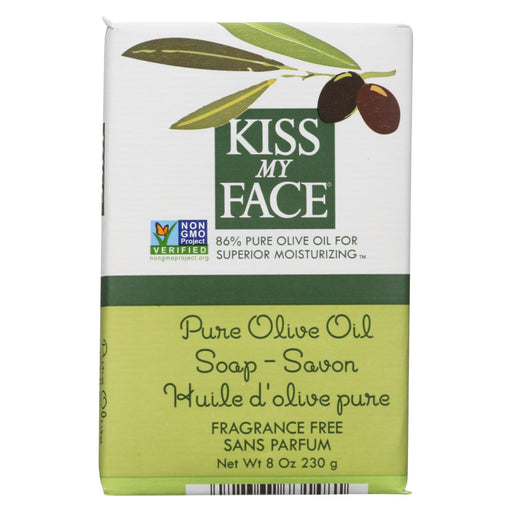 Kiss My Face Bar Soap Pure Olive Oil Fragrance Free - 8 Oz