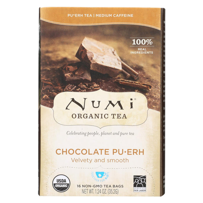 Numi Tea Organic Chocolate Pu-erh - Case Of 6 - 16 Bag