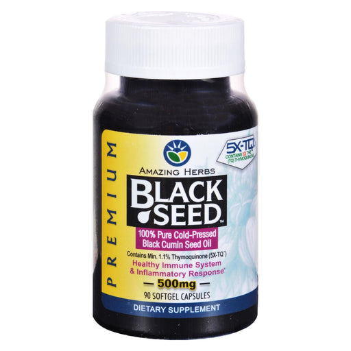 Amazing Herbs Black Seed Black Cumin Seed Oil - 90 Softgels