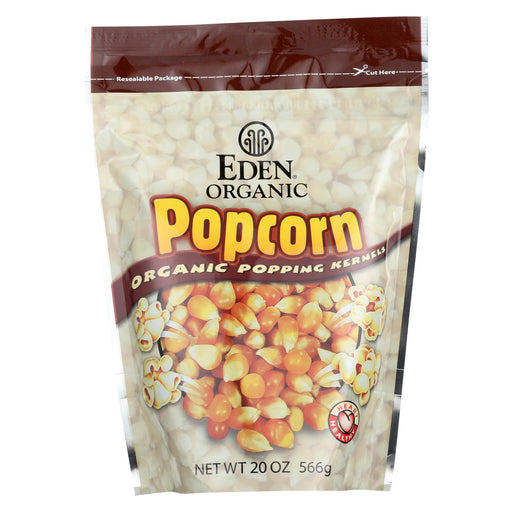 Eden Foods 100% Organic Yellow Popcorn - Case Of 12 - 20 Oz