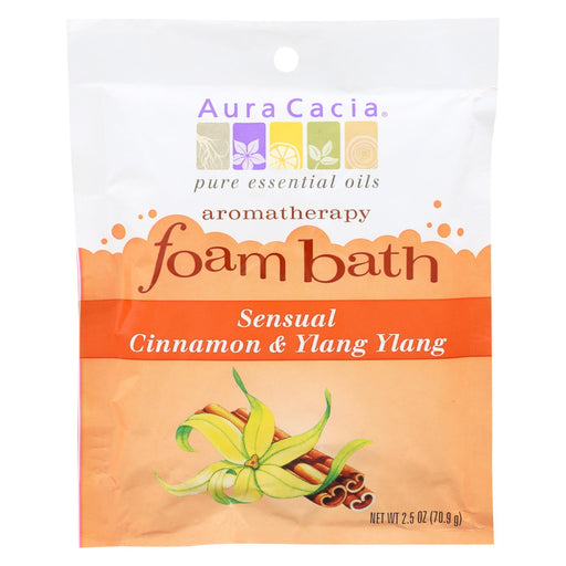 Aura Cacia Foam Bath Sensual Cinnamon And Ylang Ylang - 2.5 Oz - Case Of 6