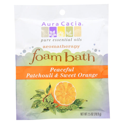 Aura Cacia Foam Bath Peaceful Patchouli And Sweet Orange - 2.5 Oz - Case Of 6