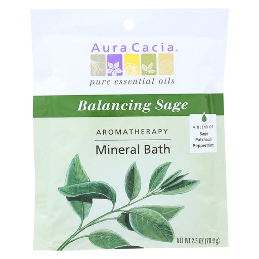 Aura Cacia Aromatherapy Mineral Bath Balancing Sage - 2.5 Oz - Case Of 6