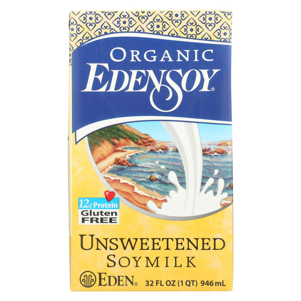 Eden Foods Organic Unsweetened Soymilk - Case Of 12 - 32 Fl Oz.