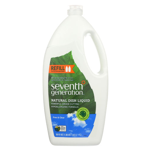 Seventh Generation Dish Liquid - Free And Clear - Case Of 6 - 50 Fl Oz.