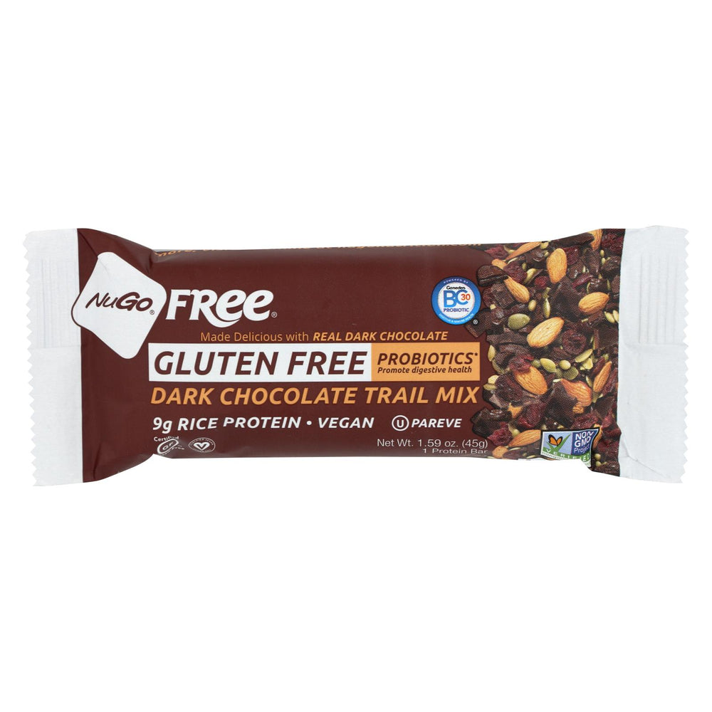 Nugo Nutrition Trail Mix Bar - Gluten Free - Dark Chocolate - Case Of 12 - 45 Grams