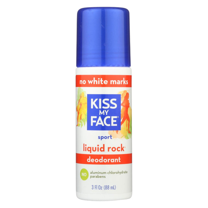 Kiss My Face Deodorant Liquid Rock Roll On Sport - 3 Fl Oz