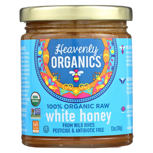 Heavenly Organics Organic Honey - White, Raw - Case Of 6 - 12 Oz.